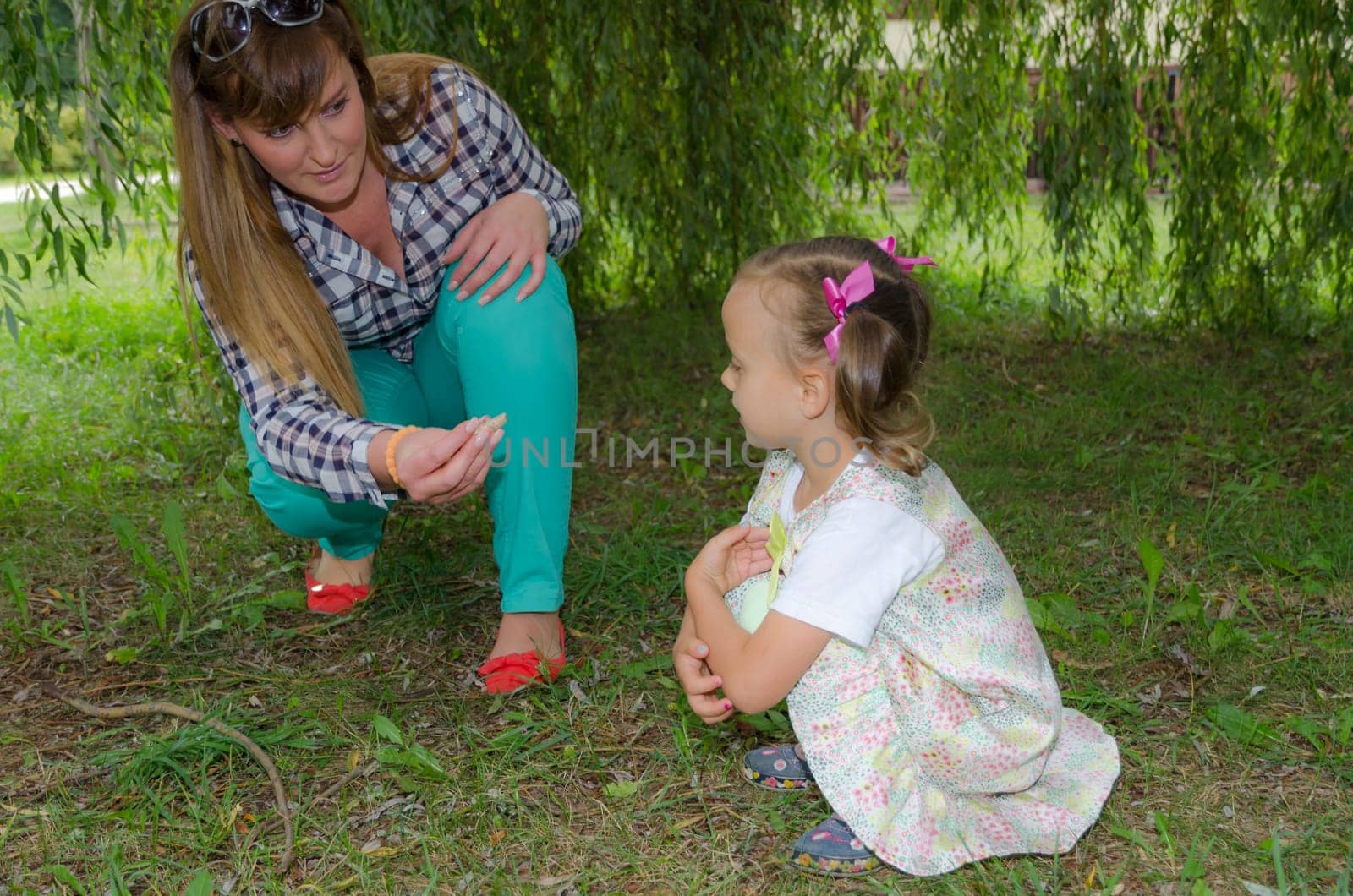 mother and child in play