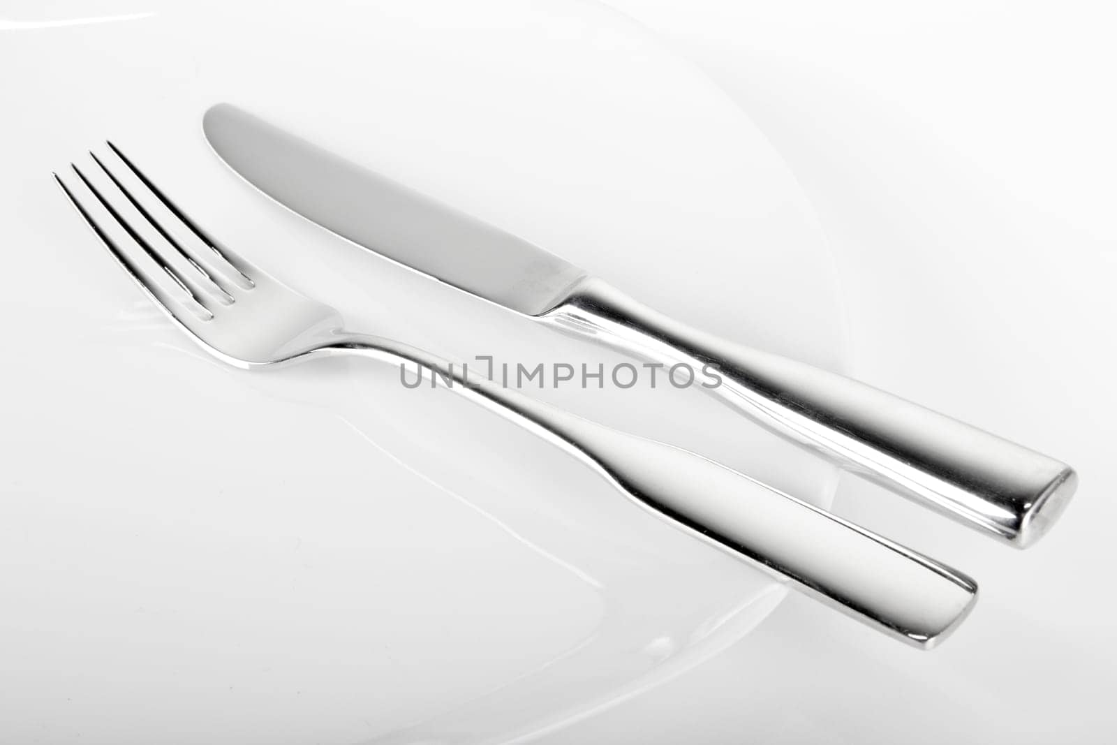 plate with knife and fork,cutlery