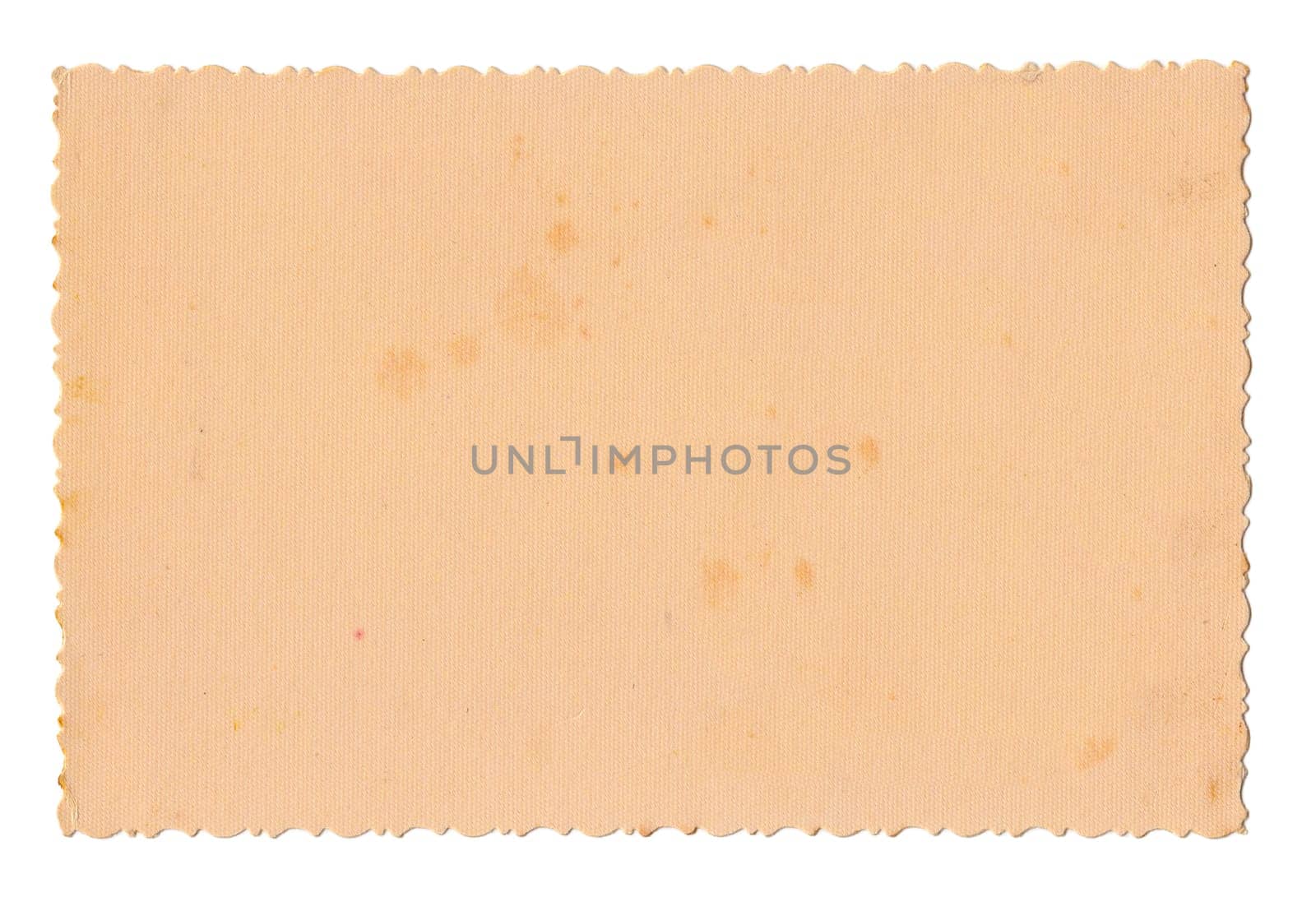 Blank old photo paper