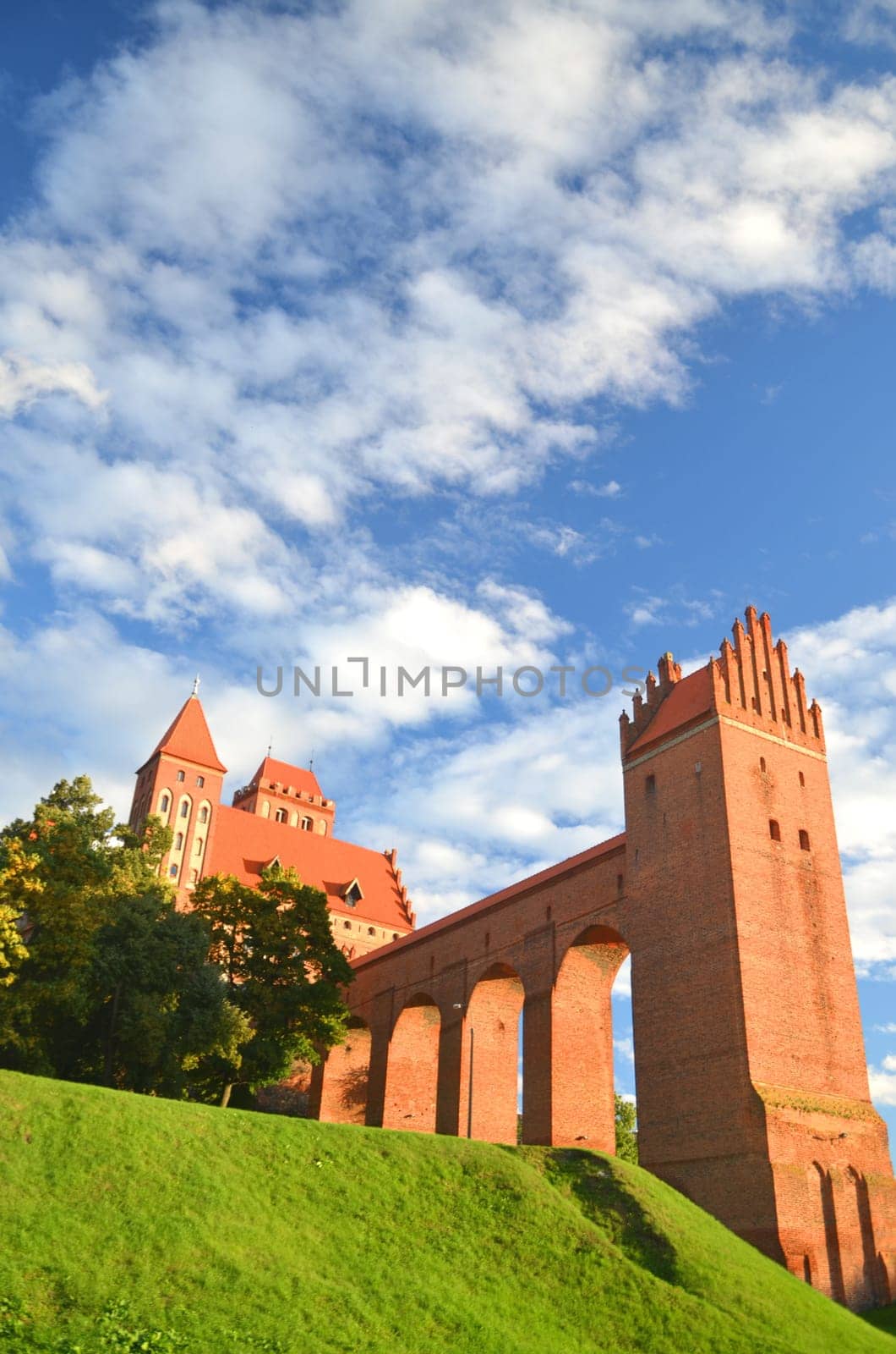Picturesque view of Kwidzyn cathedral in Pomerania region, Poland