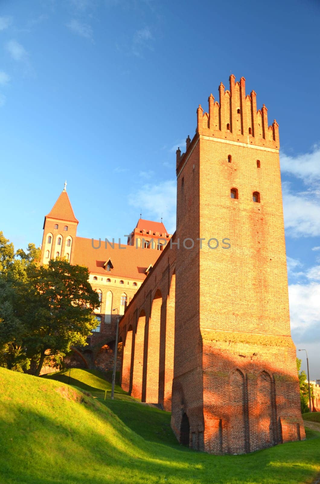 Picturesque view of Kwidzyn cathedral in Pomerania region, Poland