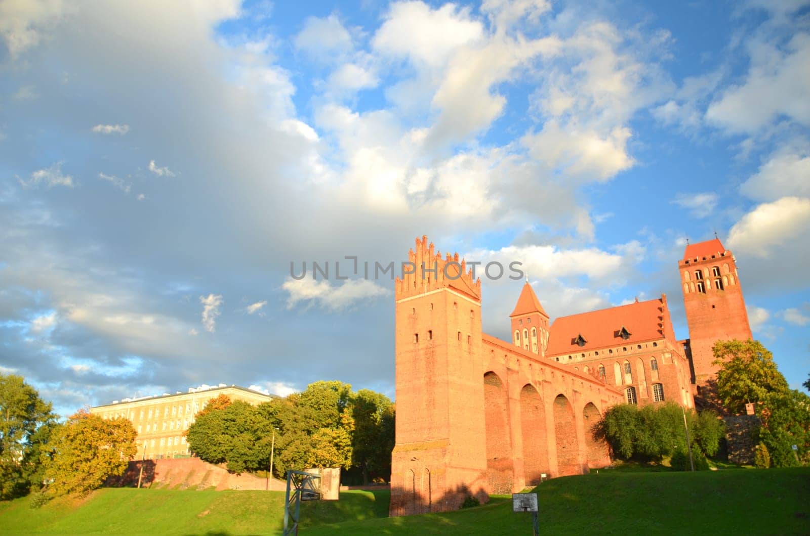 Picturesque view of Kwidzyn cathedral in Pomerania region, Poland