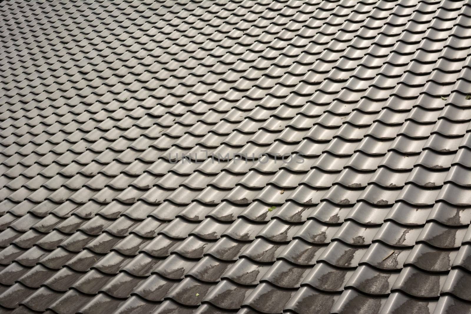 Texture of roof, texture of grey rooftop in temple.