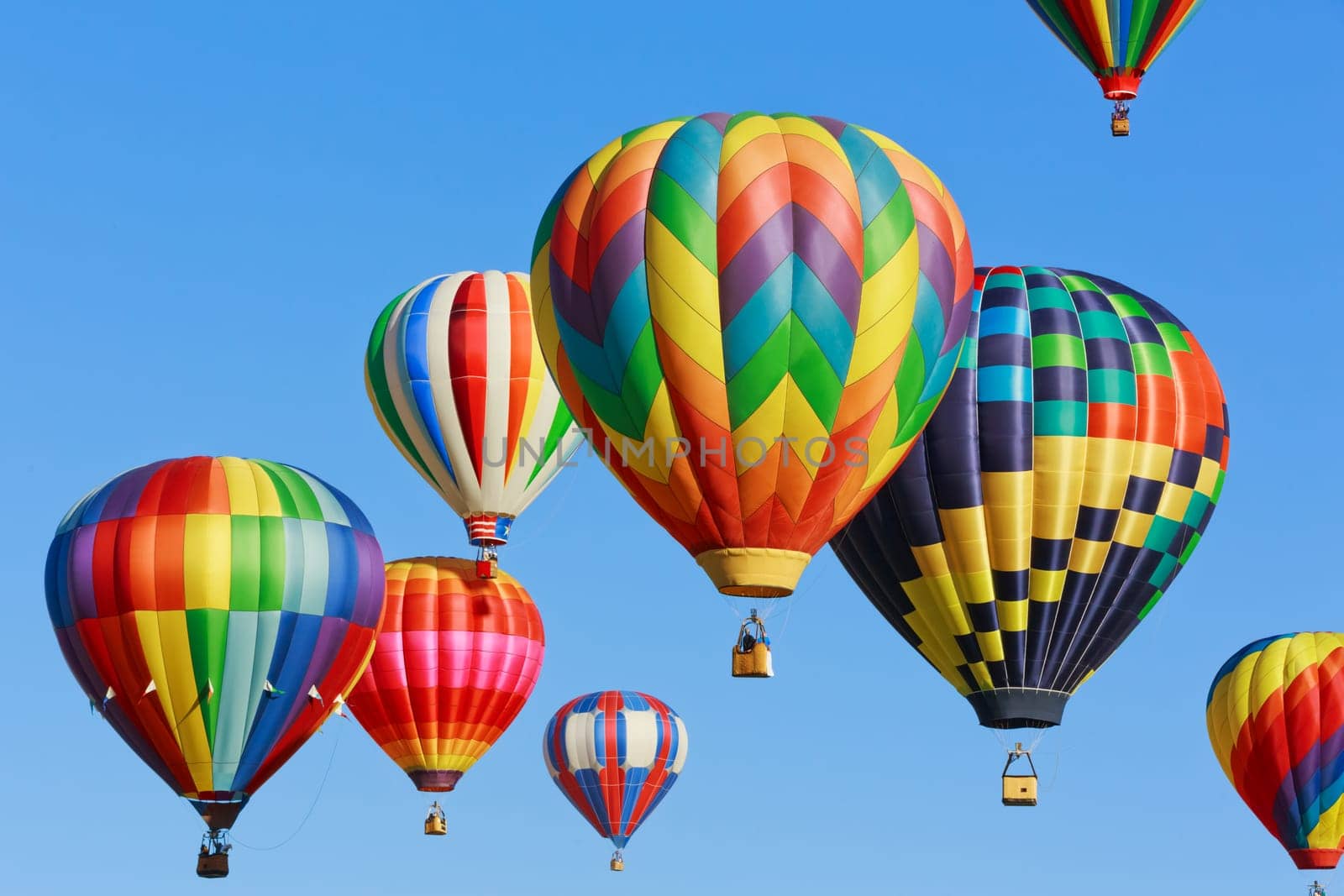 colorful hot air balloons