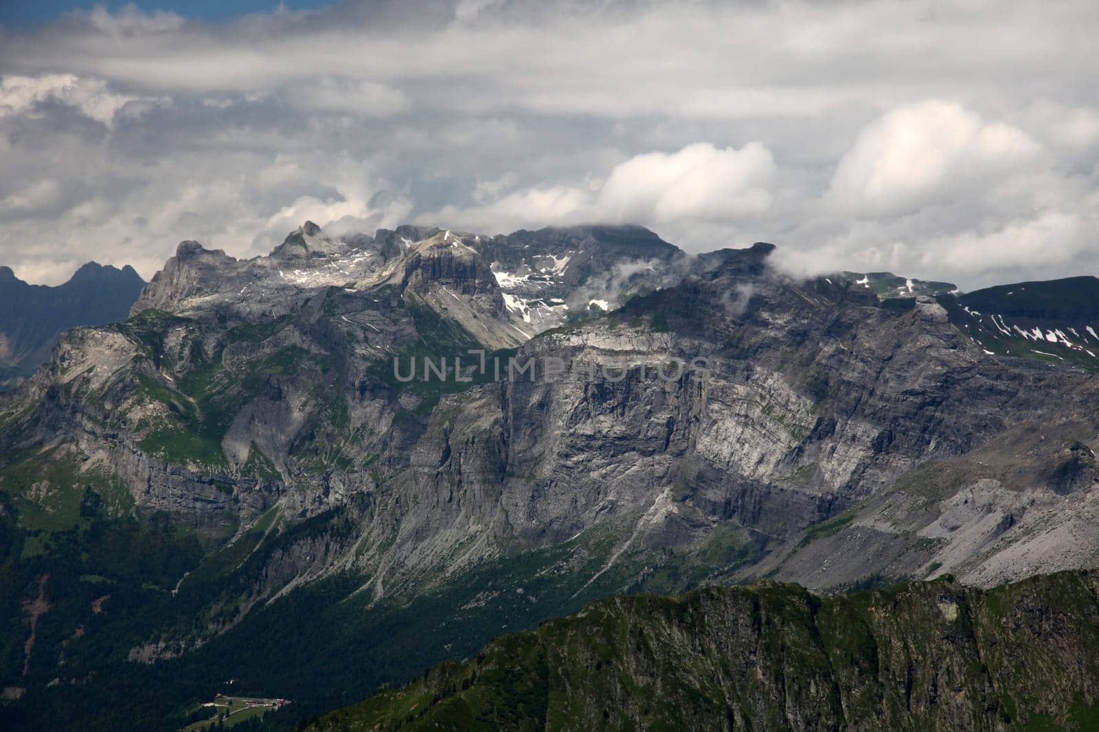 During a trek, view from Brevent in the french Alps.