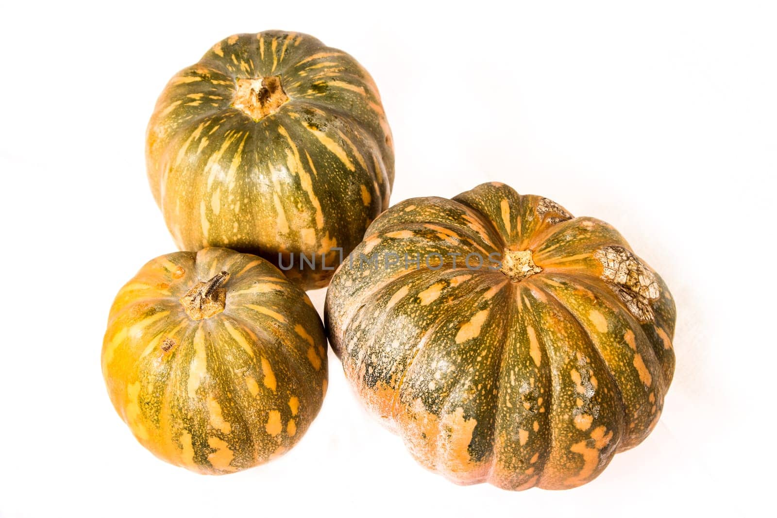 Pumpkins on a white background, isolated.