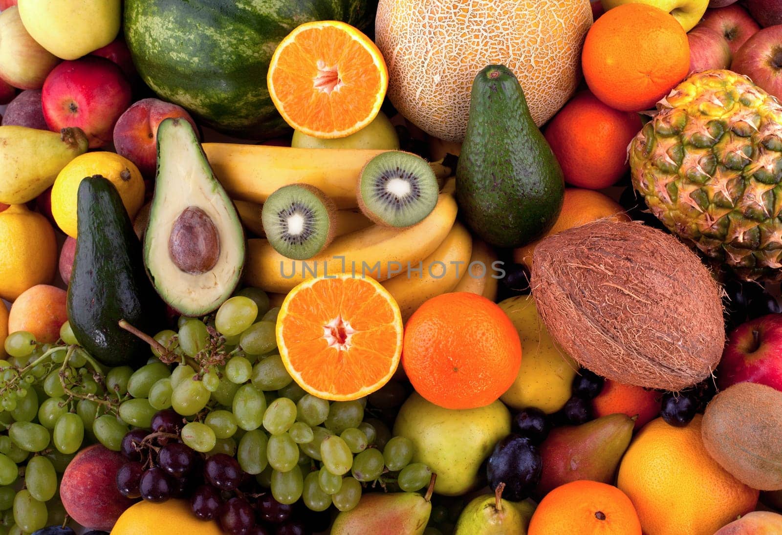 Collection of different fruits.