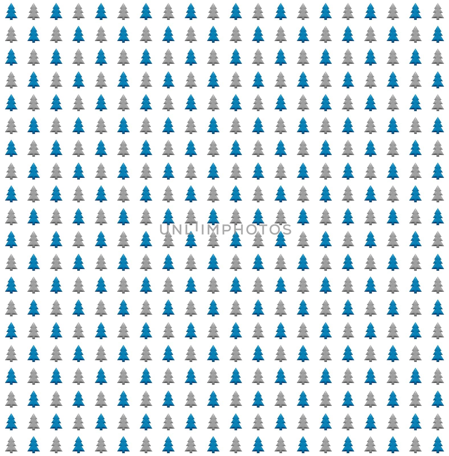 Christmas Wrapping Paper: Blue and Grey Christmas Trees