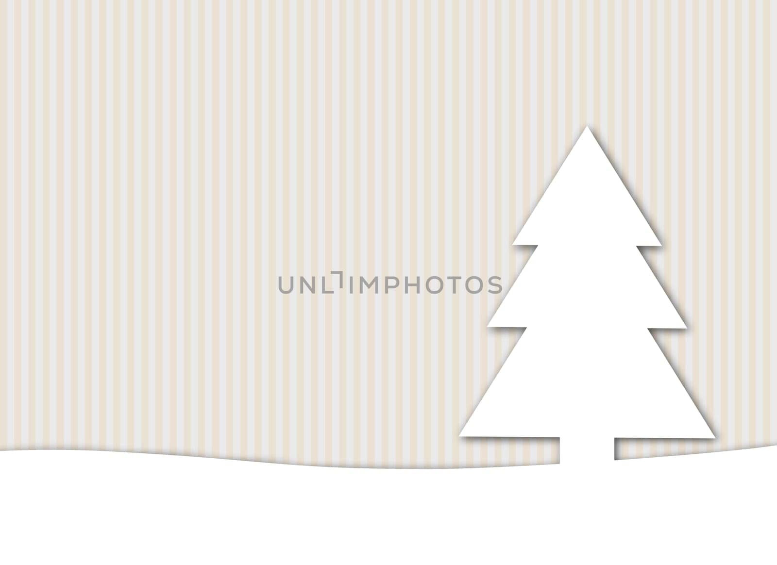 Simple Christmas card with Christmas tree and space for text