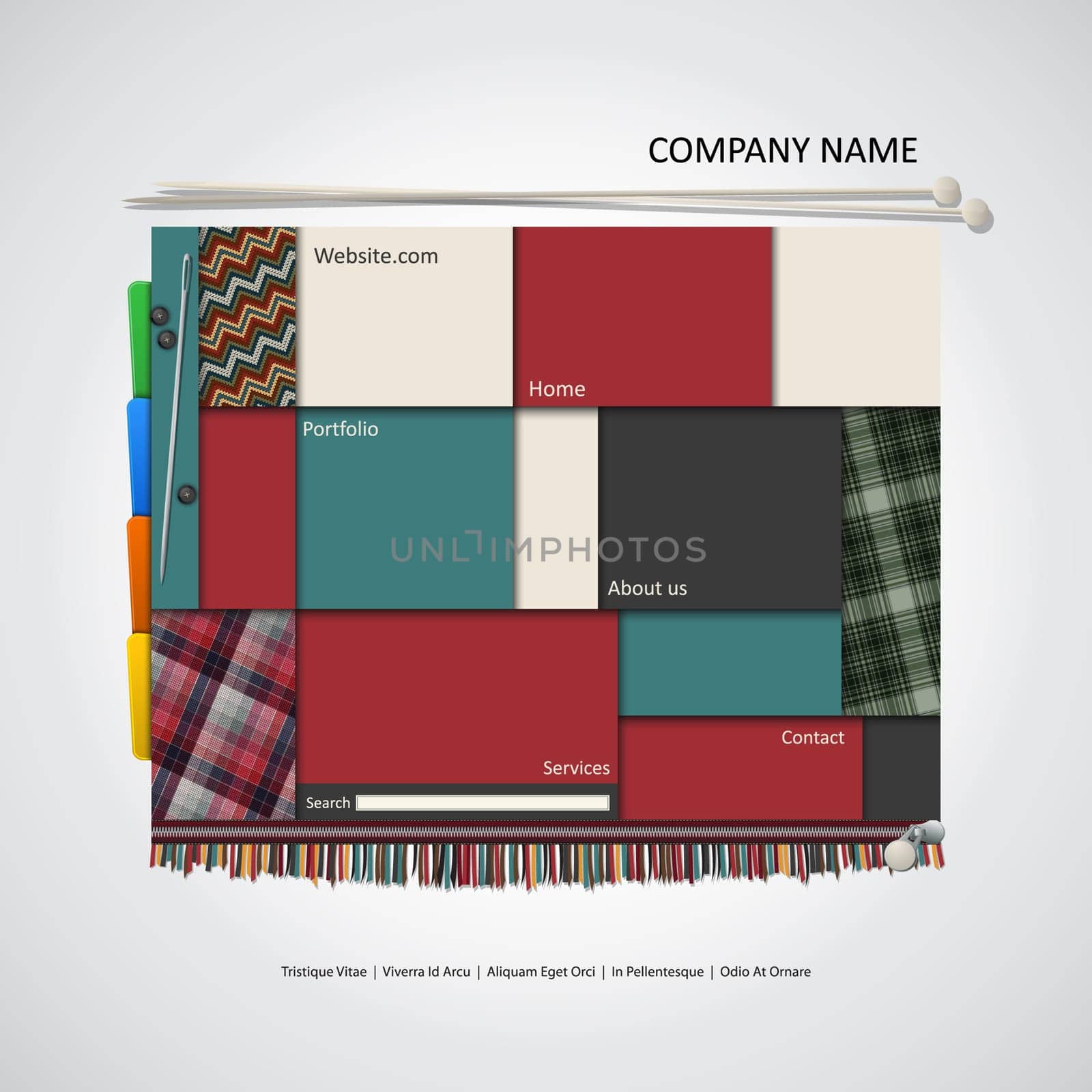 Modern website template, fashion design