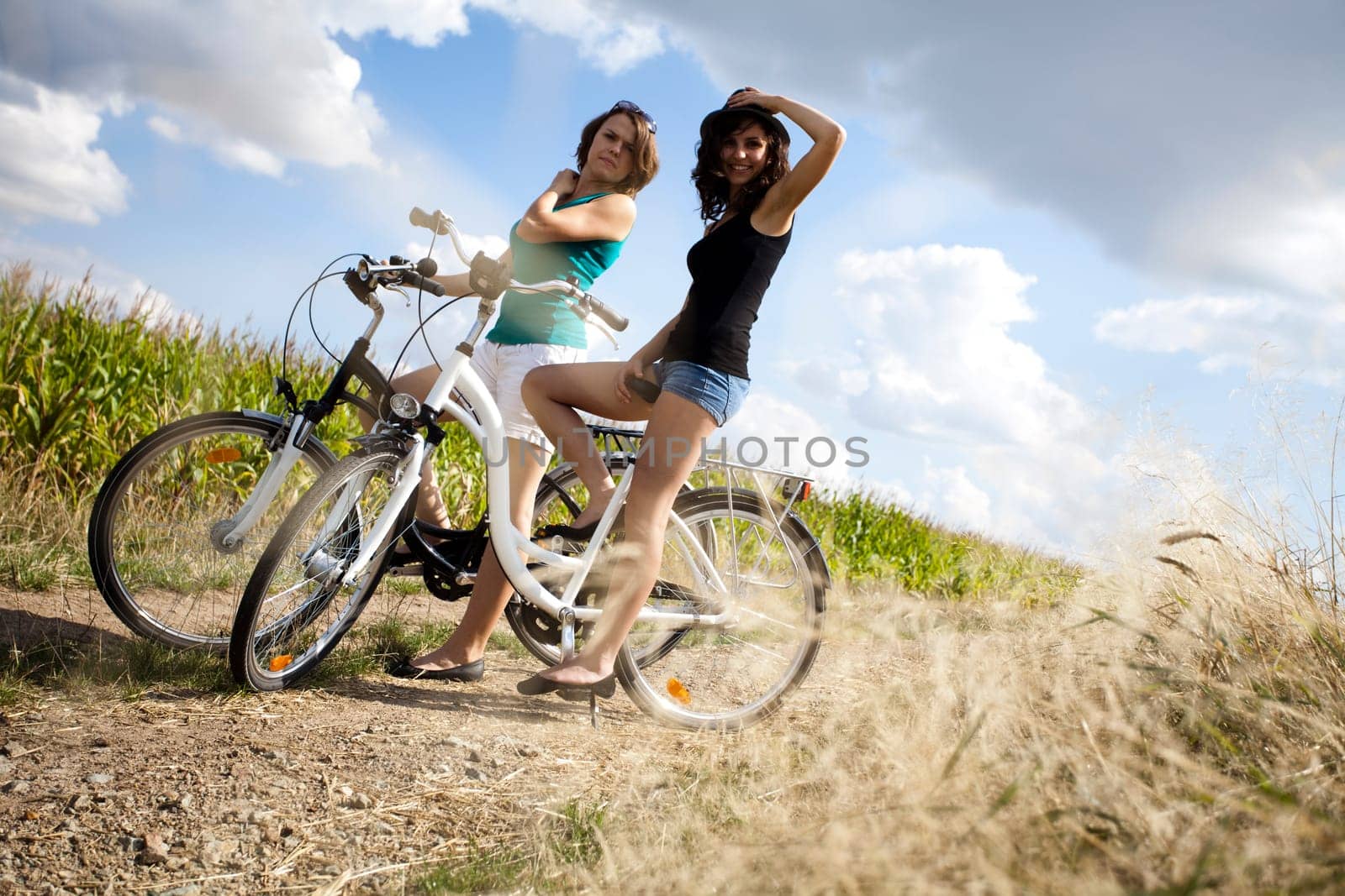 Ride a bike on the summer