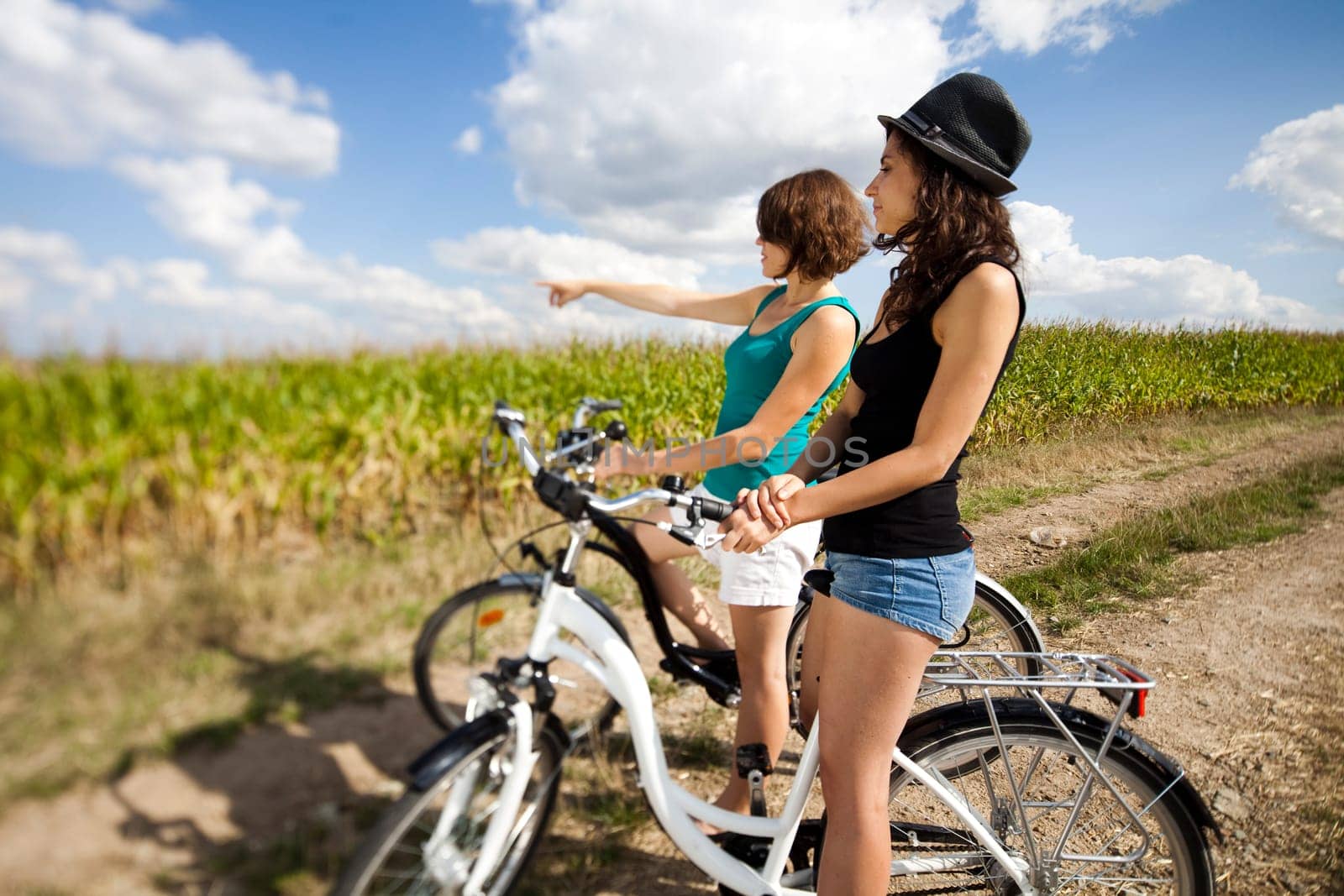 Ride a bike on the summer