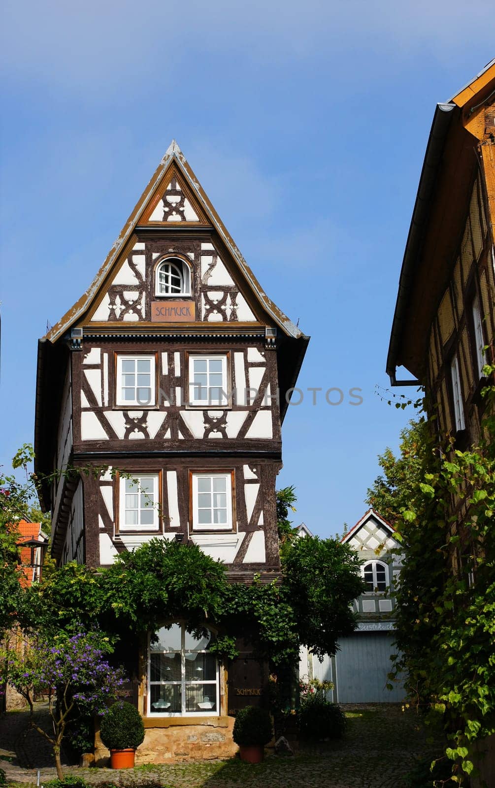 Narrow half-timbered house in Bad Wimpfen
