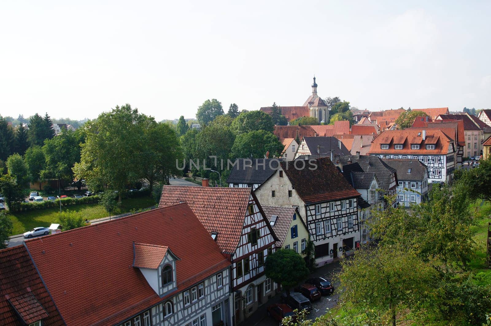 View from the Nuremberg turret to the old town of Bad Wimpfen