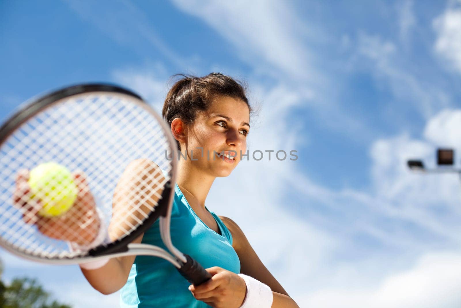Girl Playing Tennis