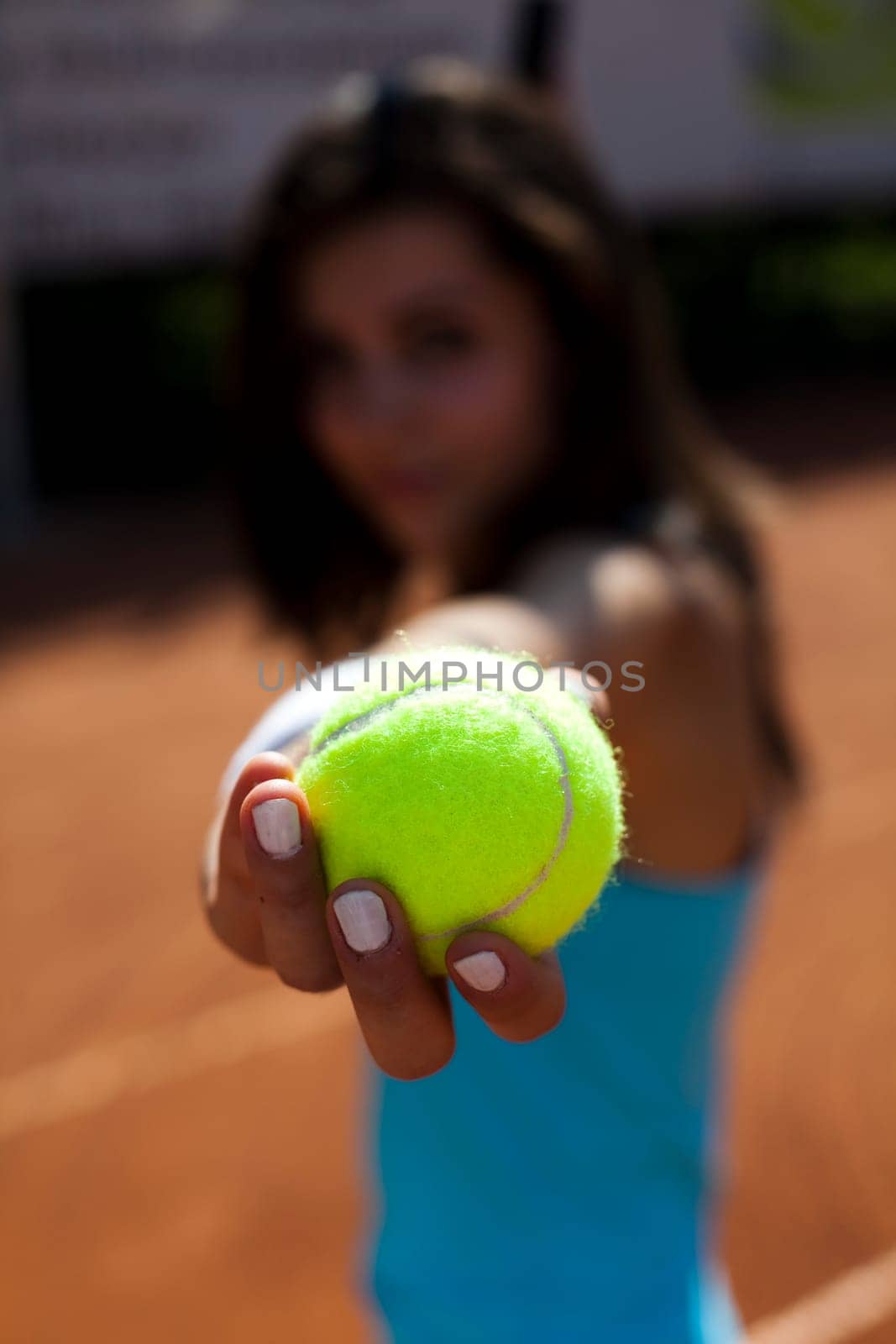 Girl Playing Tennis