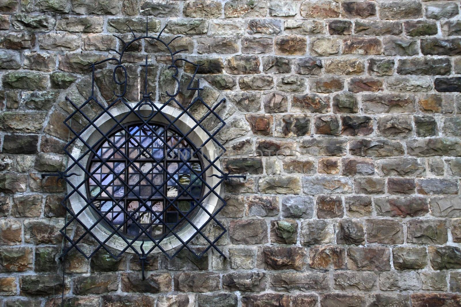 Barred church window