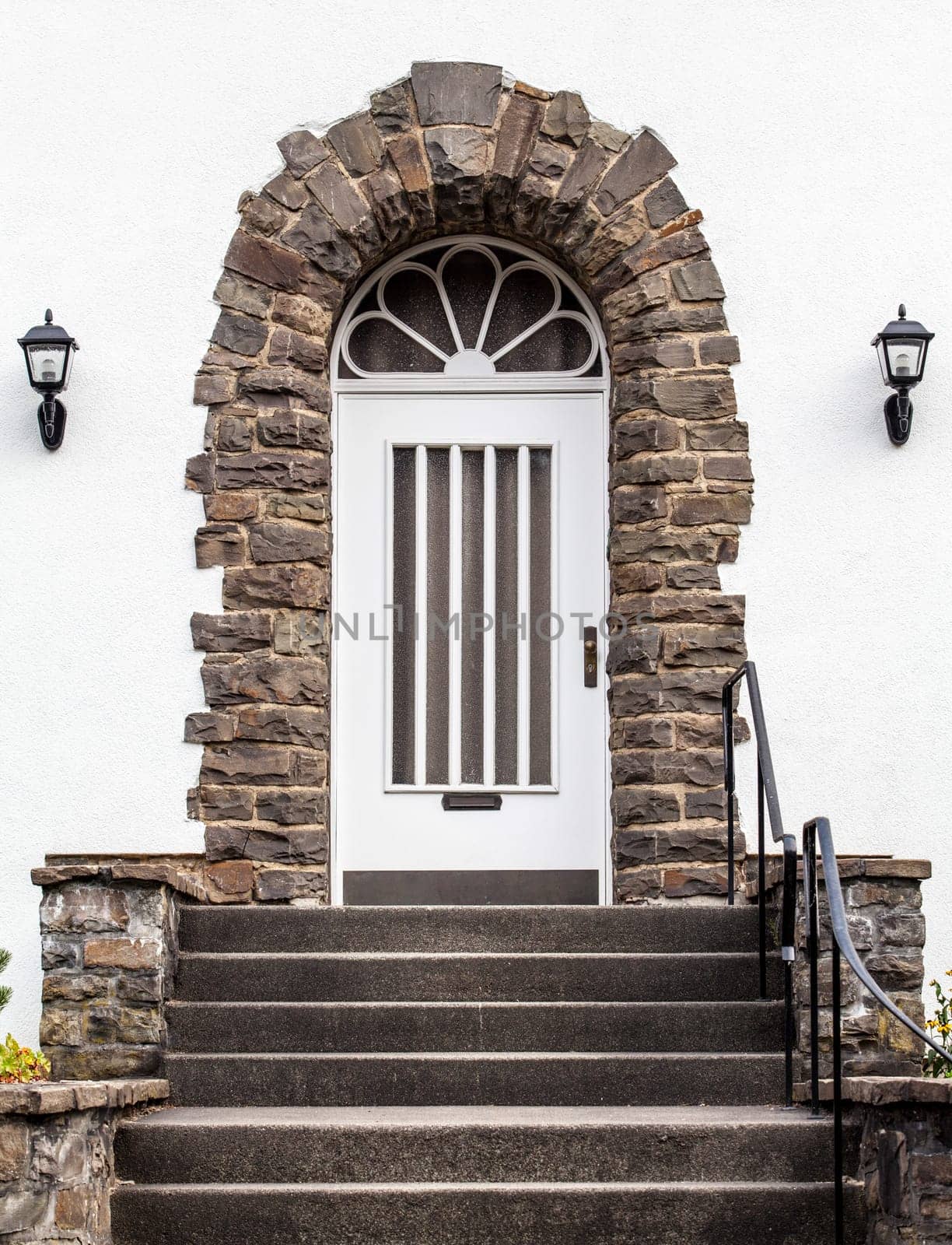 Wooden front door of a home. Old Wooden Door.