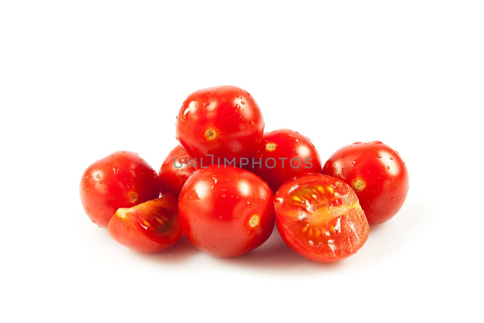 cherry tomatoes. fresh tomatoes on white background. red tomato
