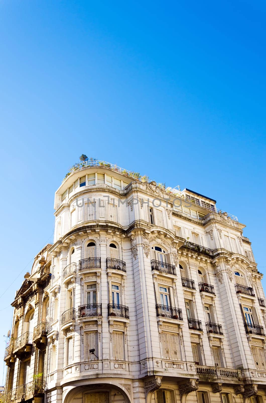 Old historic architecture in San Telmo neighborhood of Buenos Aires, Argentina