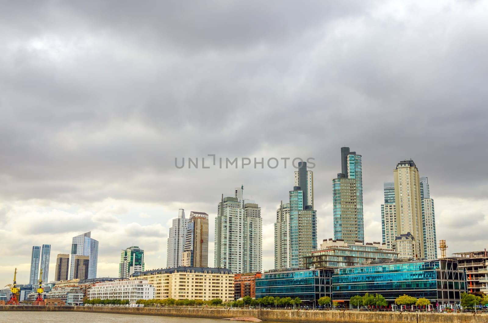 Skyscrapers in the upscale neighborhood of Puerto Madero in Buenos Aires, Argentina