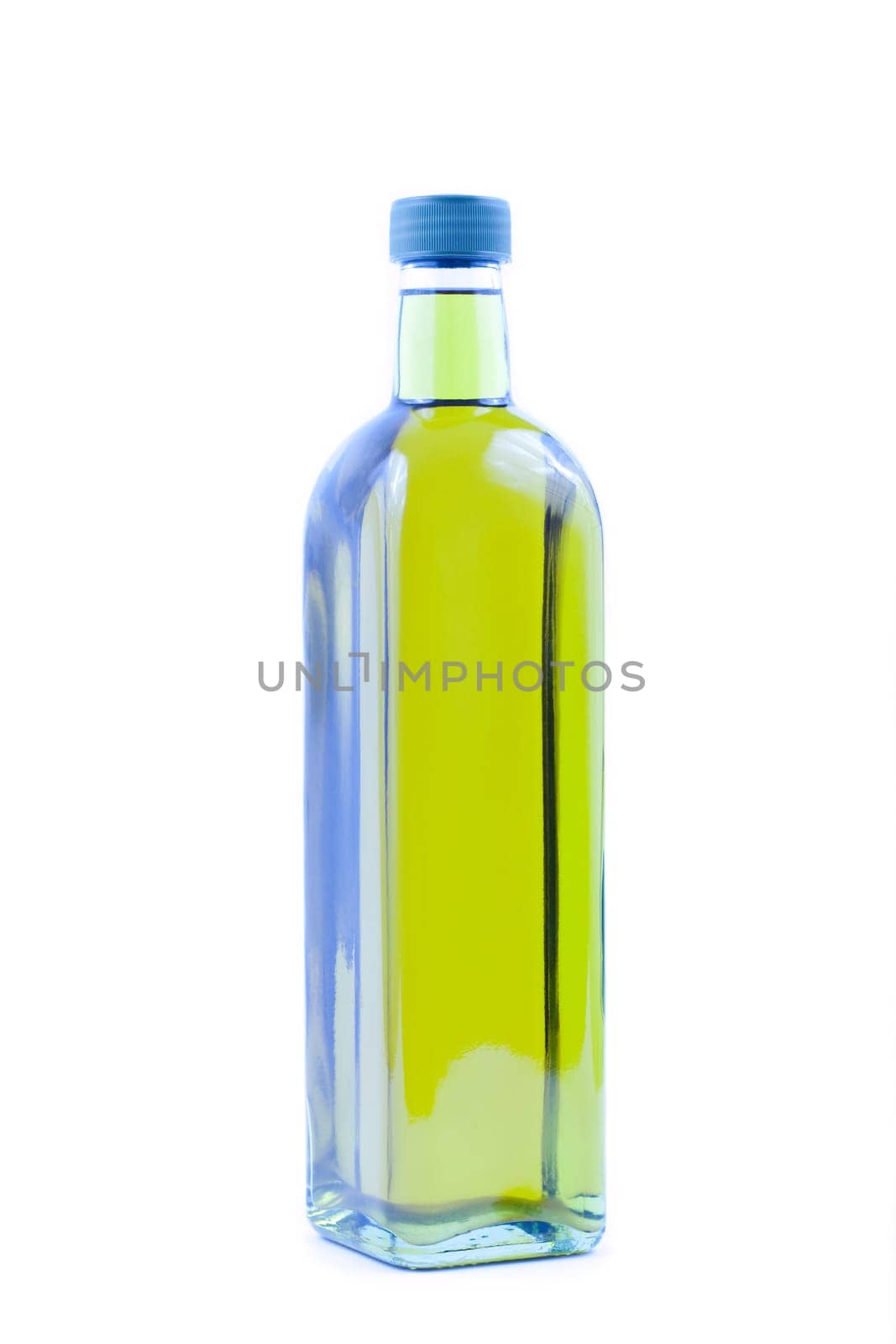 Olive oil bottle isolated on white background
