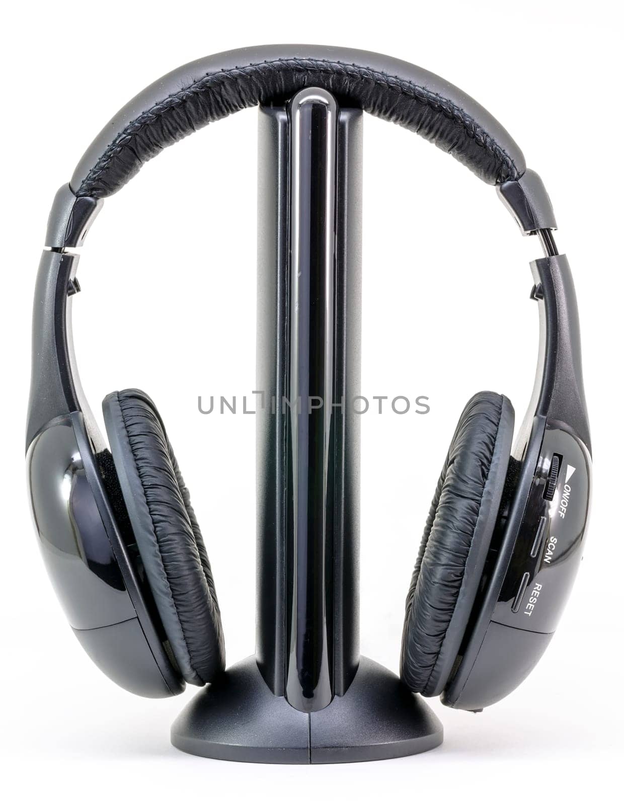 Wireless headphones isolated on white background
