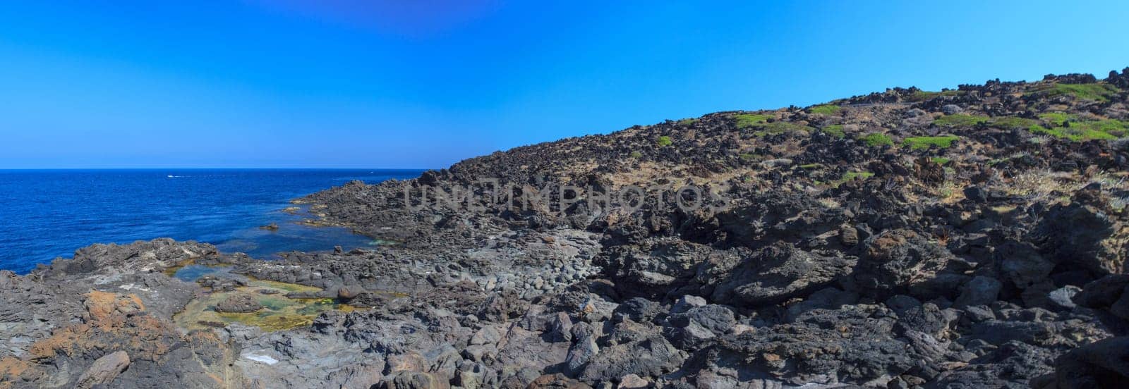 View of Punta Fram in Pantelleria, Sicily