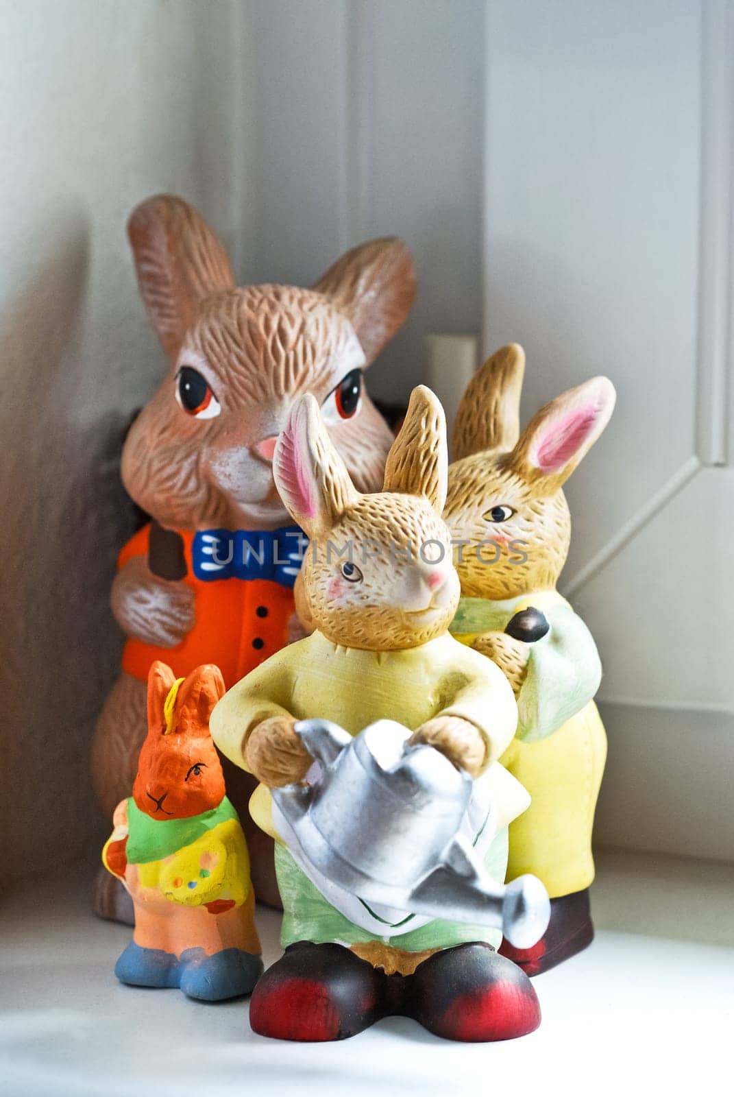 Family Rabbit as decoration for Easter