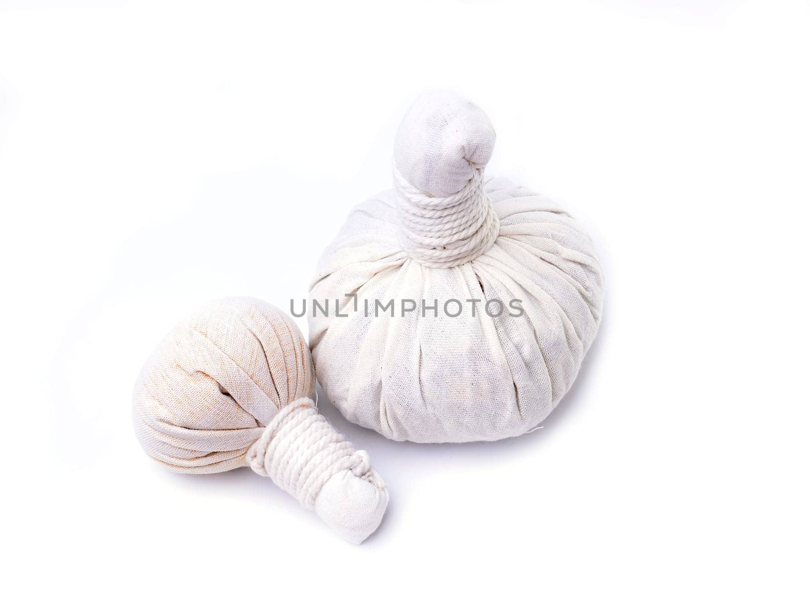 Herbal stamp on white background