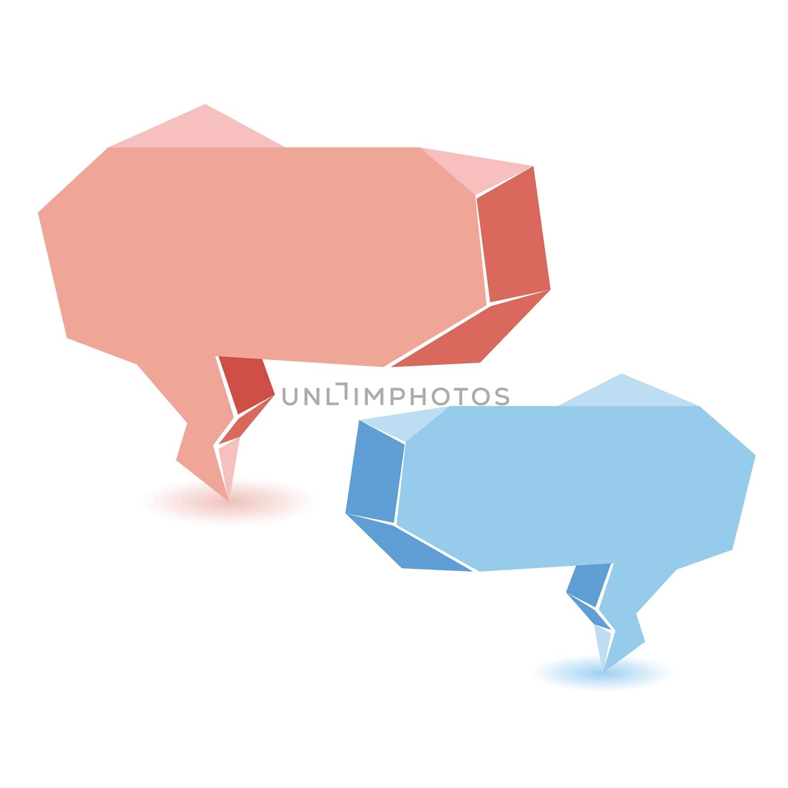 colorful illustration with abstract speech bubbles  for your design
