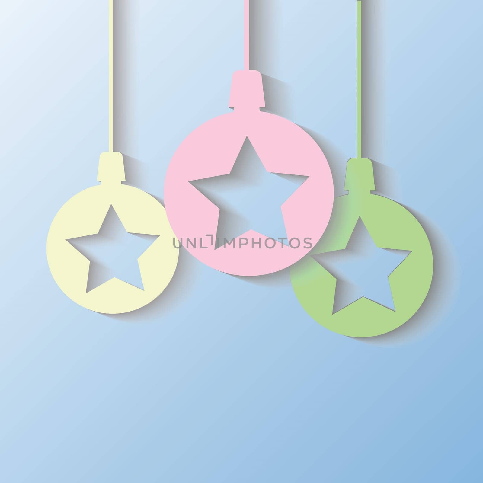 colorful illustration with abstract Christmas balls  for your design