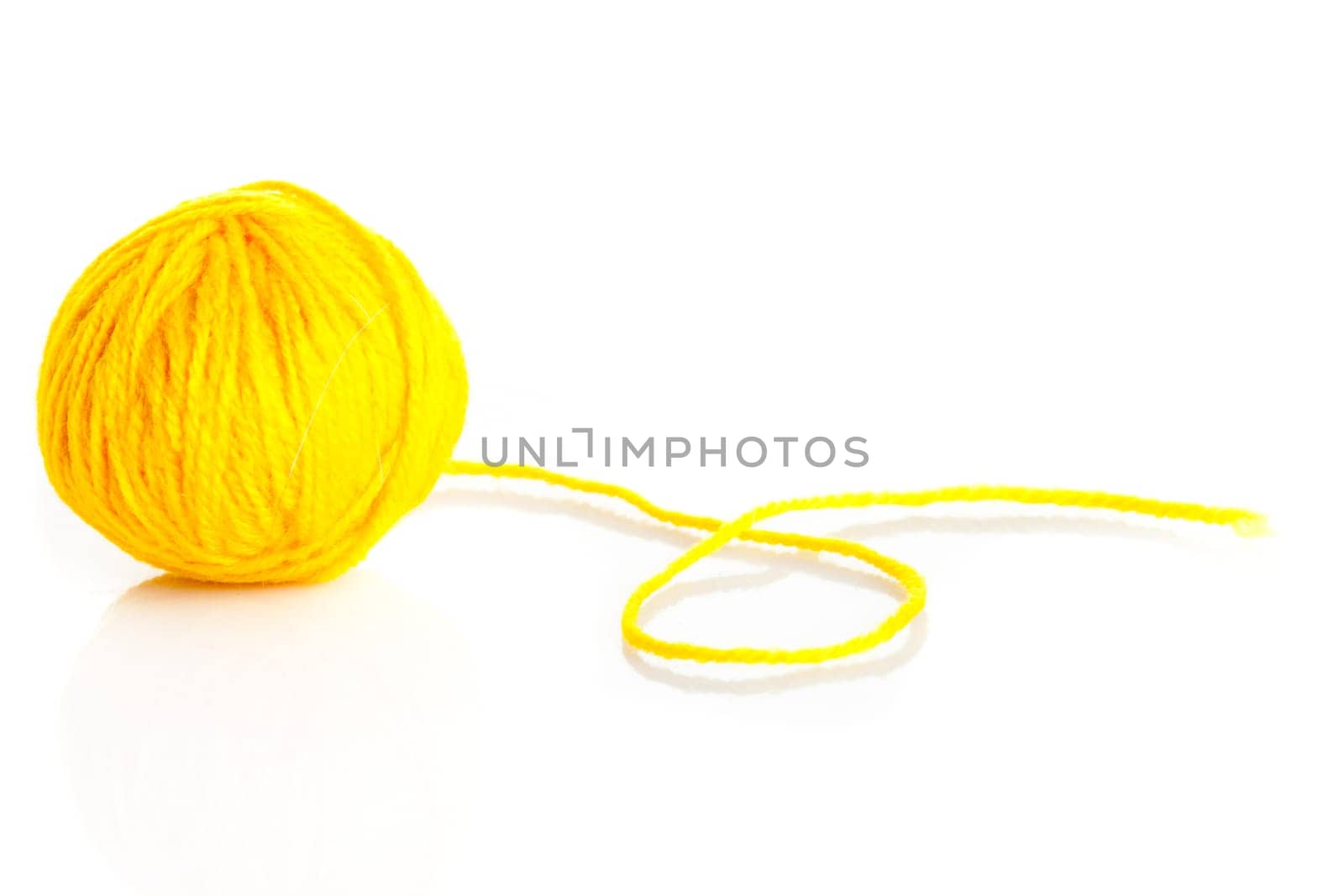 wool yarn ball isolated on white.  ball of yarn for knitting