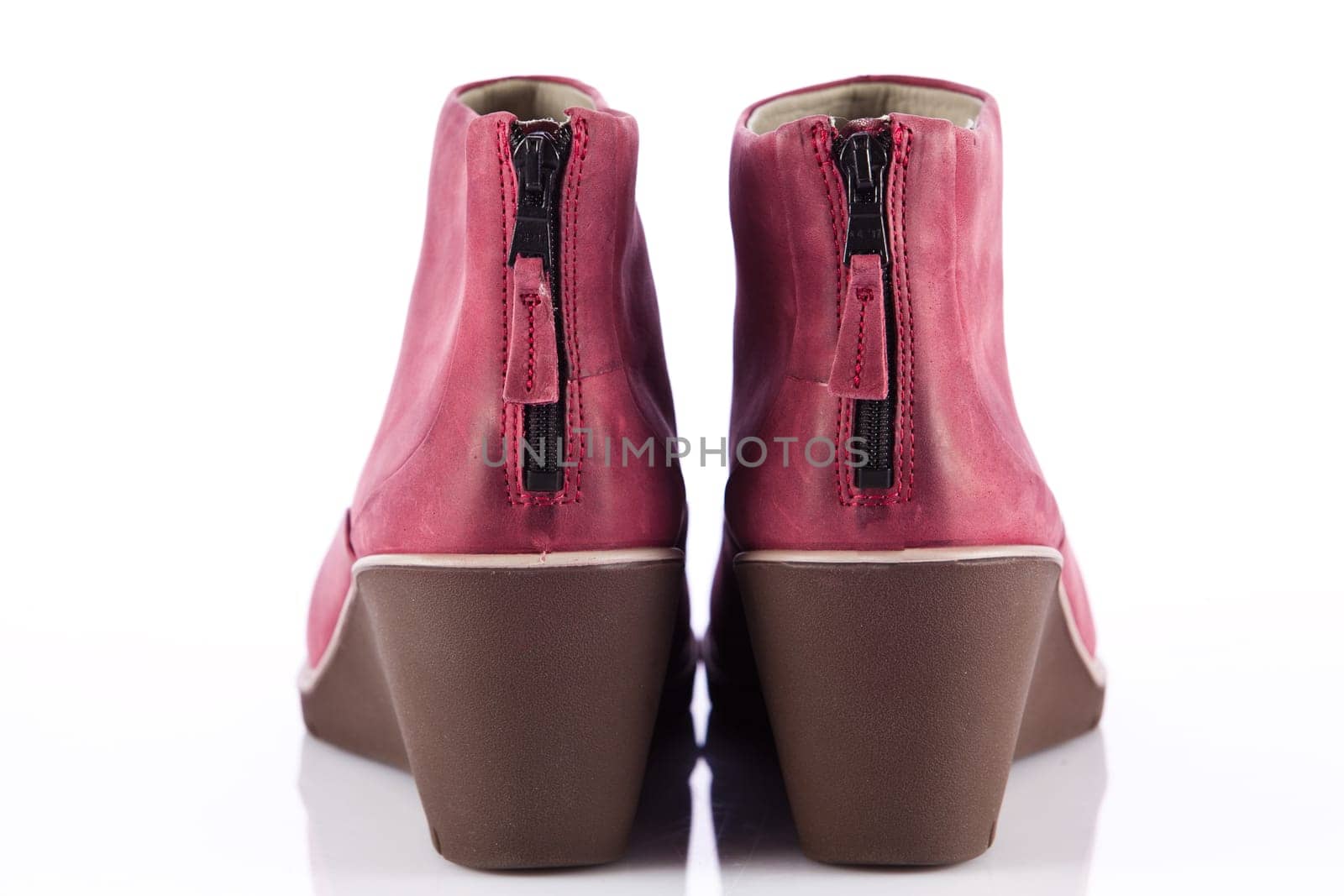 Winter shoes isolated on a white background. female boots