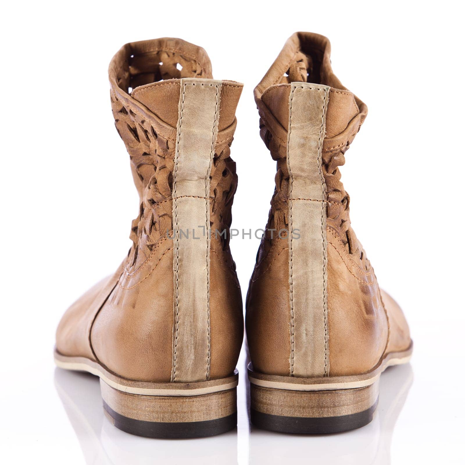 Winter shoes isolated on a white background. female boots