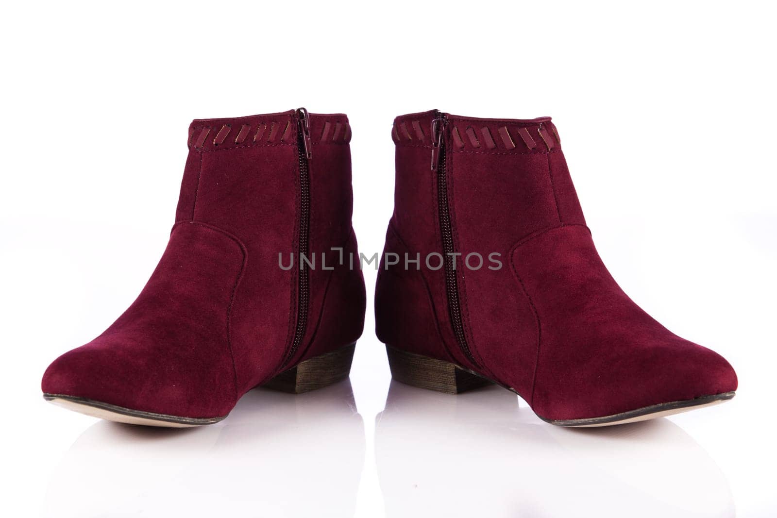 Winter shoes isolated on a white background. female boots