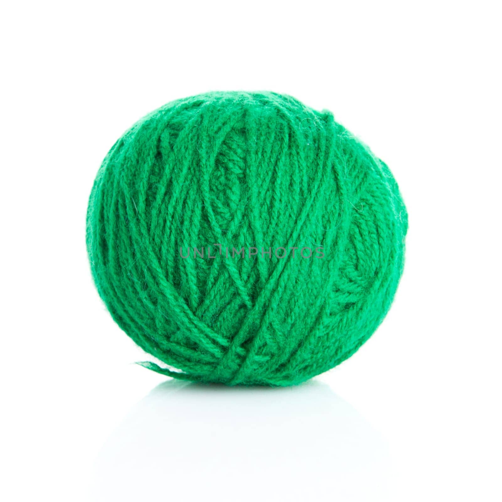 wool yarn ball isolated on white.  ball of yarn for knitting