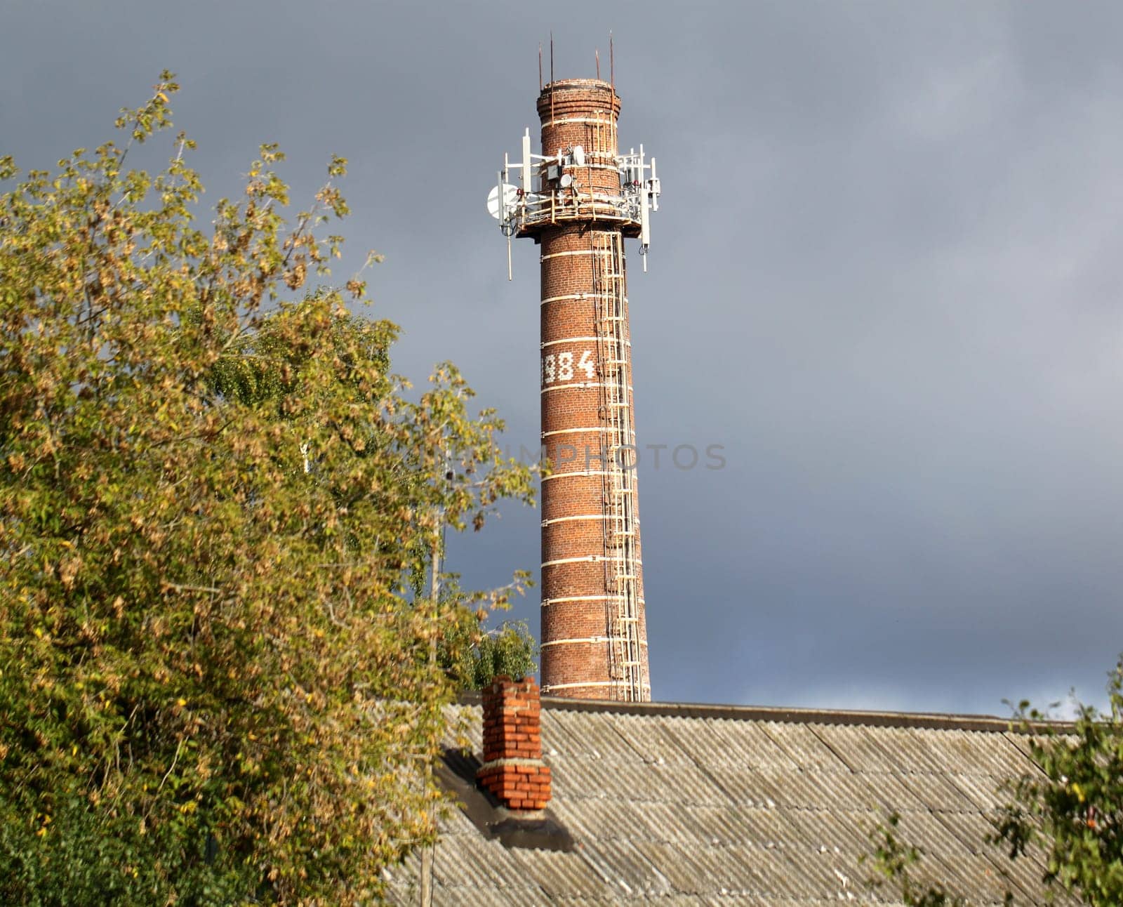 chimney against the sky