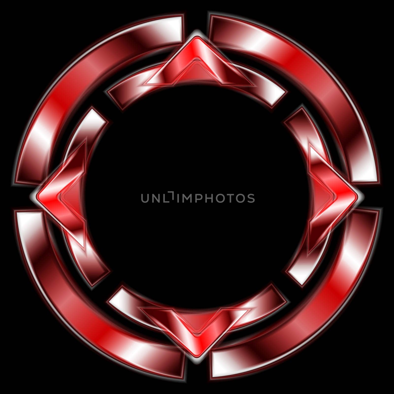 Abstract red shape. Vector logo eps 10
