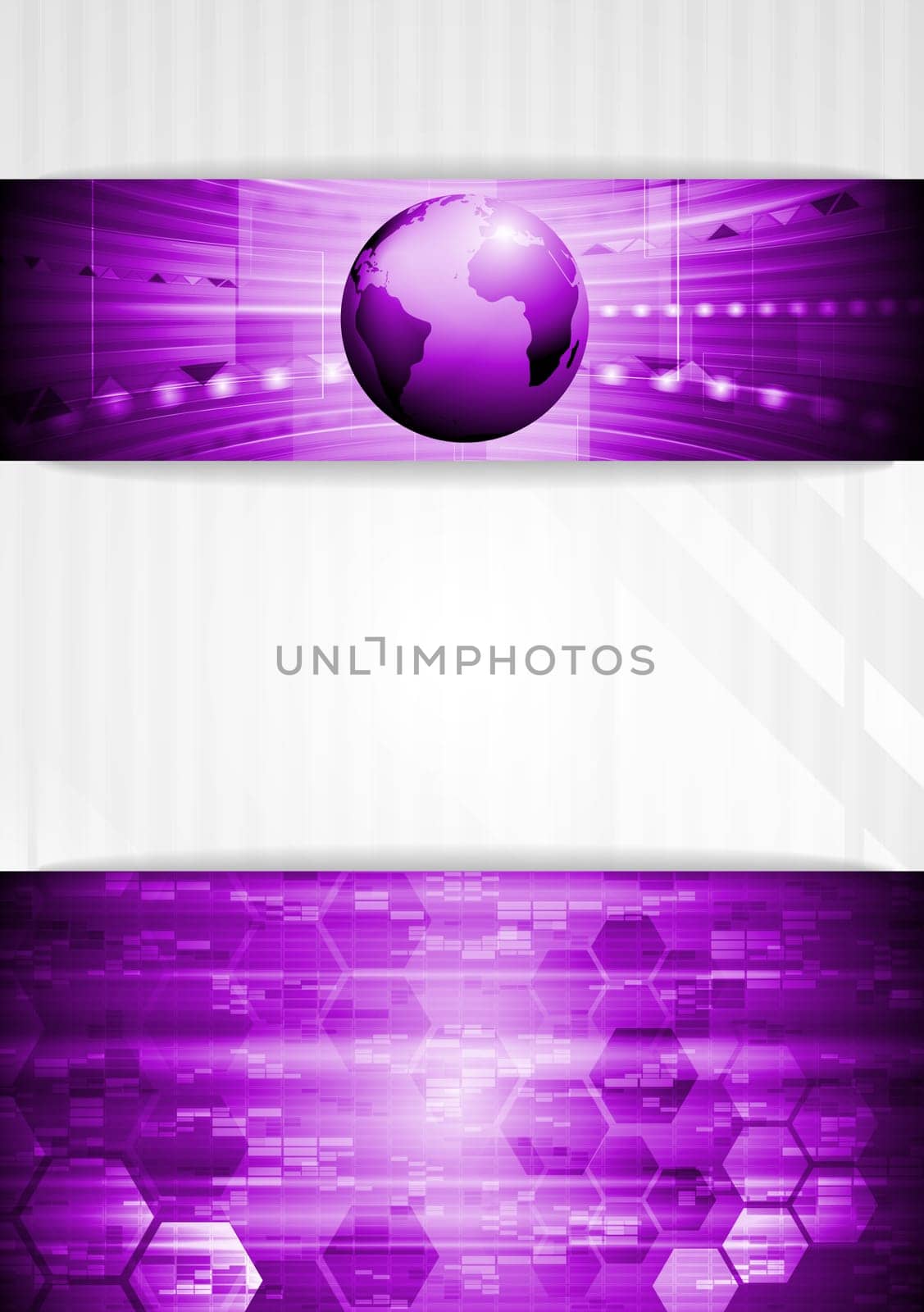 Bright tech business background with globe. Vector illustration eps 10