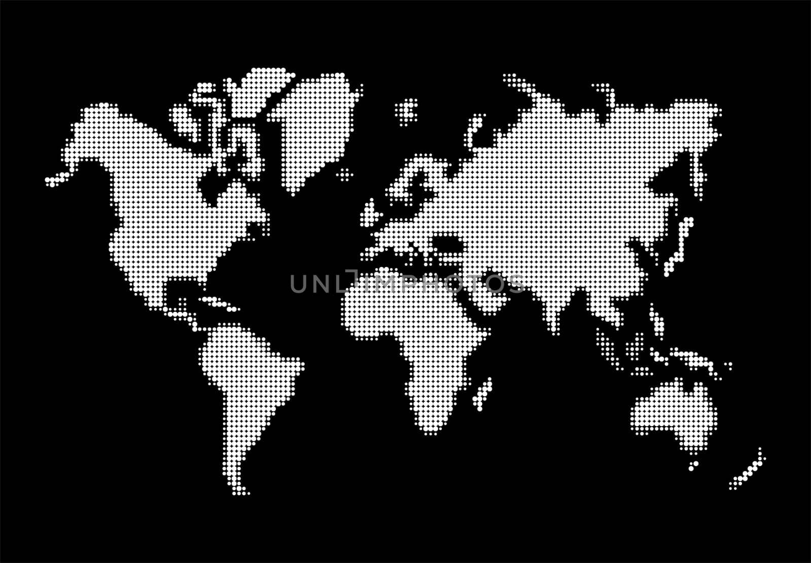 World map with GPS location pushpins travel elements illustration. EPS10 vector file organized in layers for easy editing..