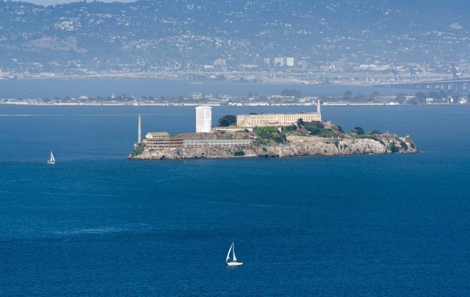 Alcatraz Island in San Francisco Bay in California