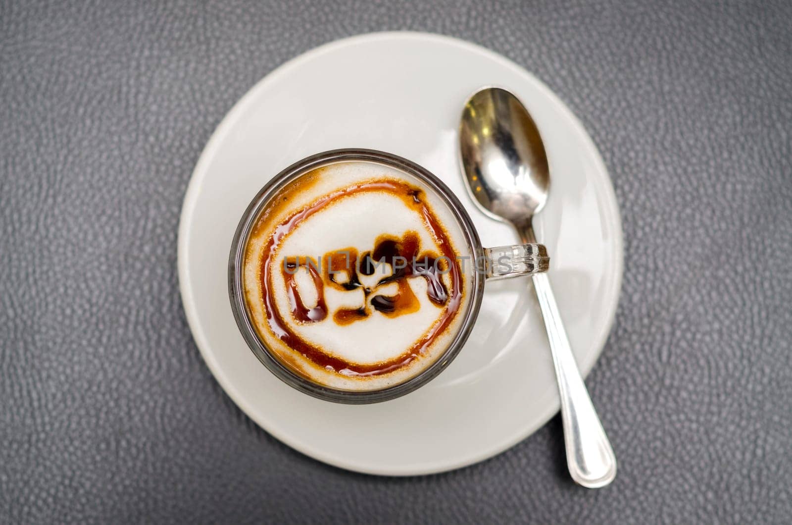 coffee with a clock design