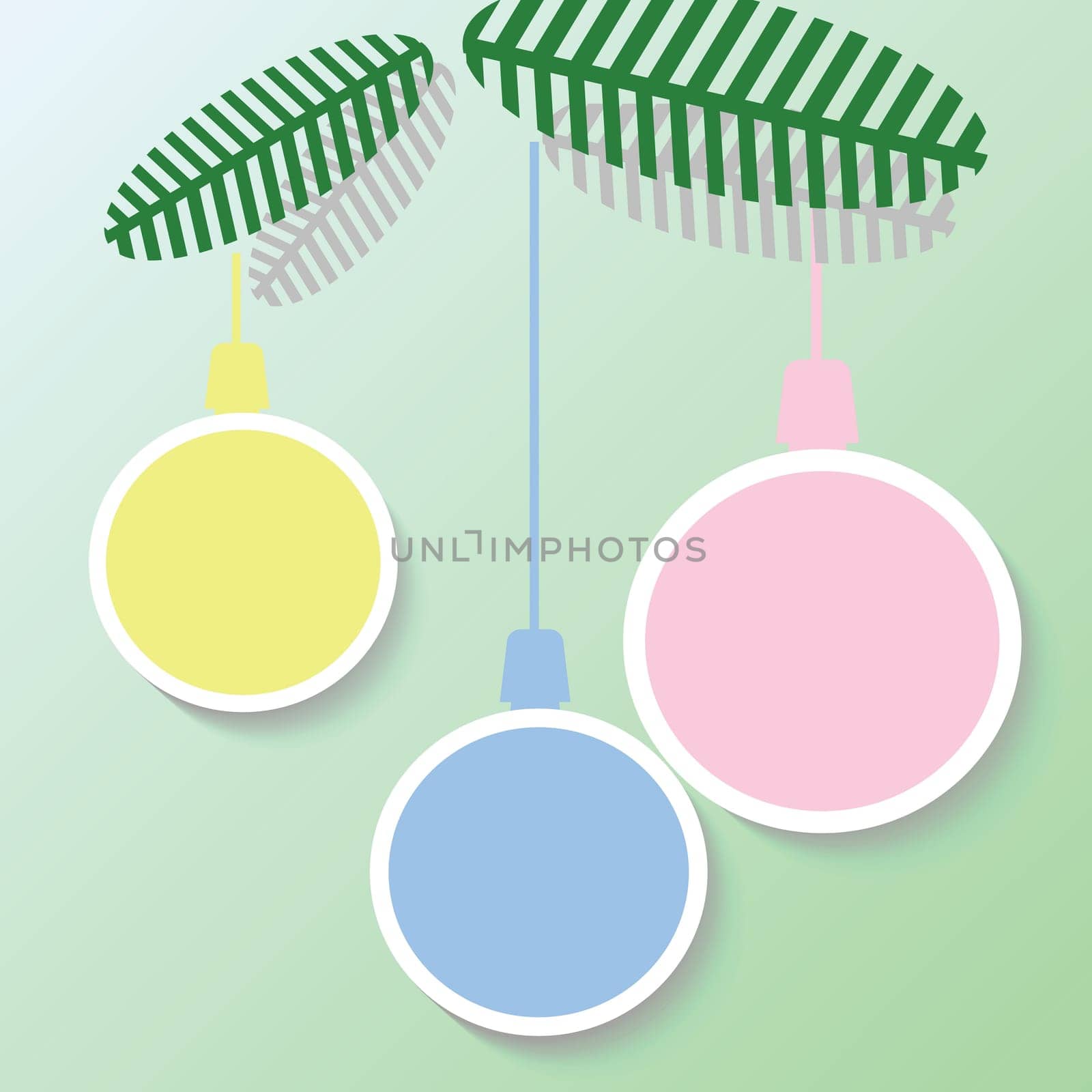 colorful illustration with new year minimal background  for your design