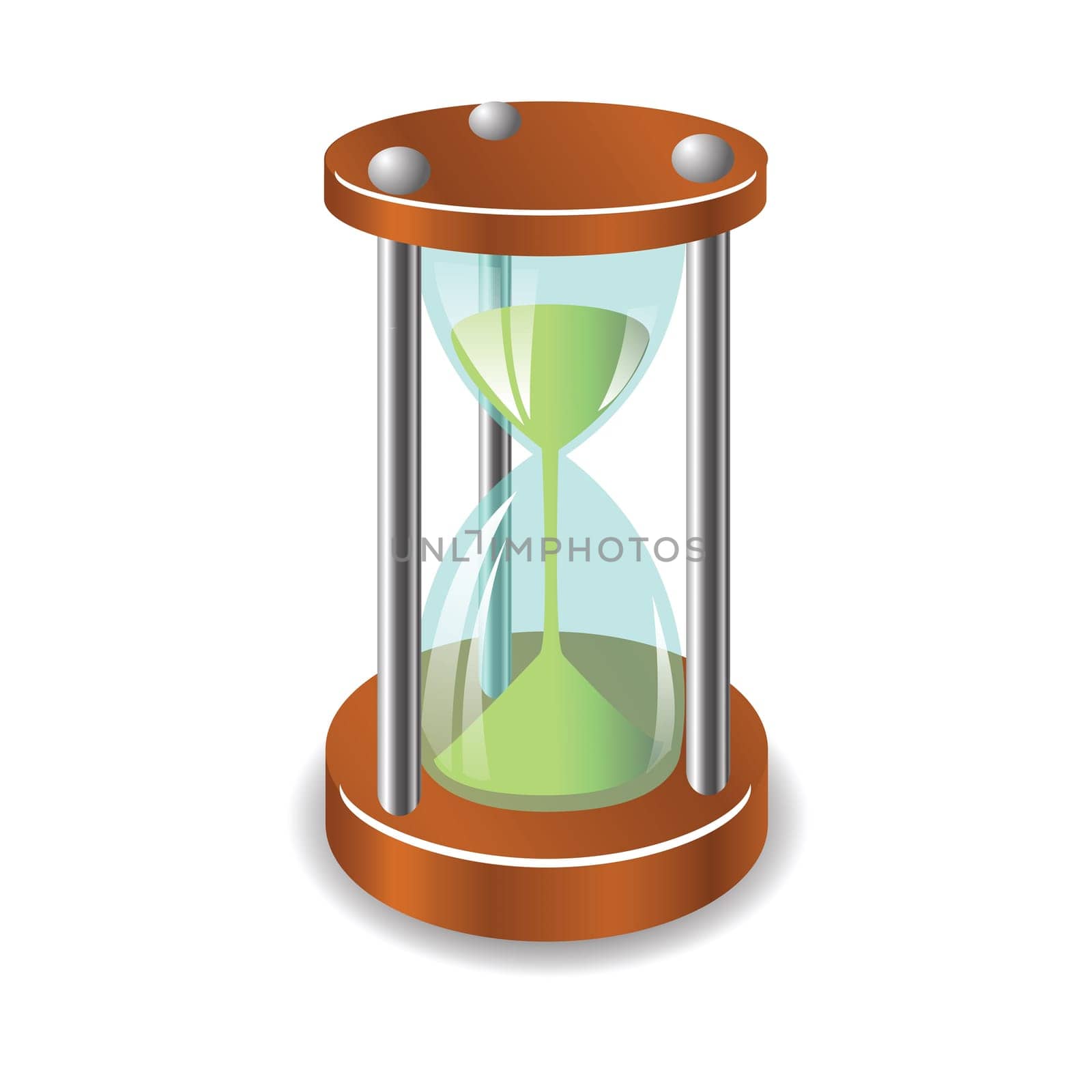 colorful illustration with old sandclock  for your design