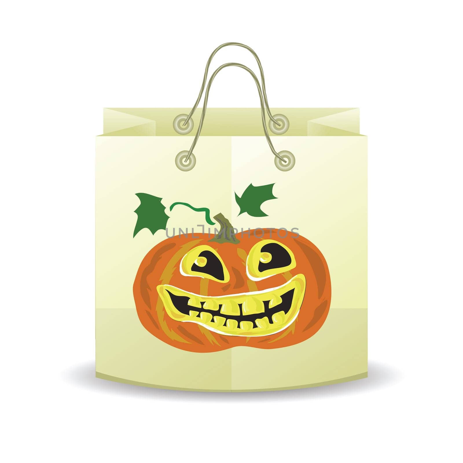 colorful illustration with halloween shopping bag  for your design