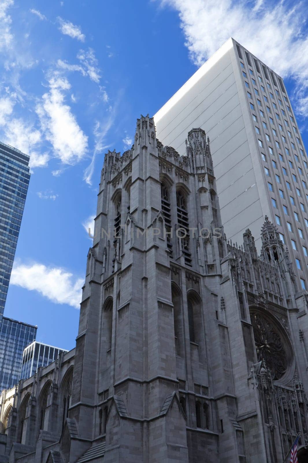St. Patrick Cathedral in New York. Vertically.