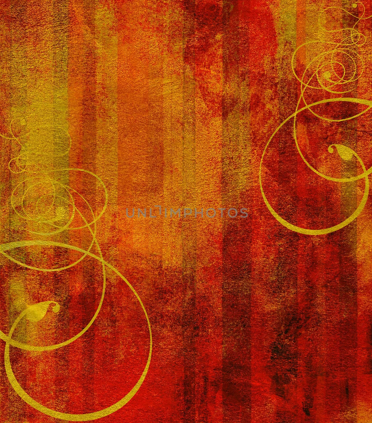 Gold Red Pattern Ornament