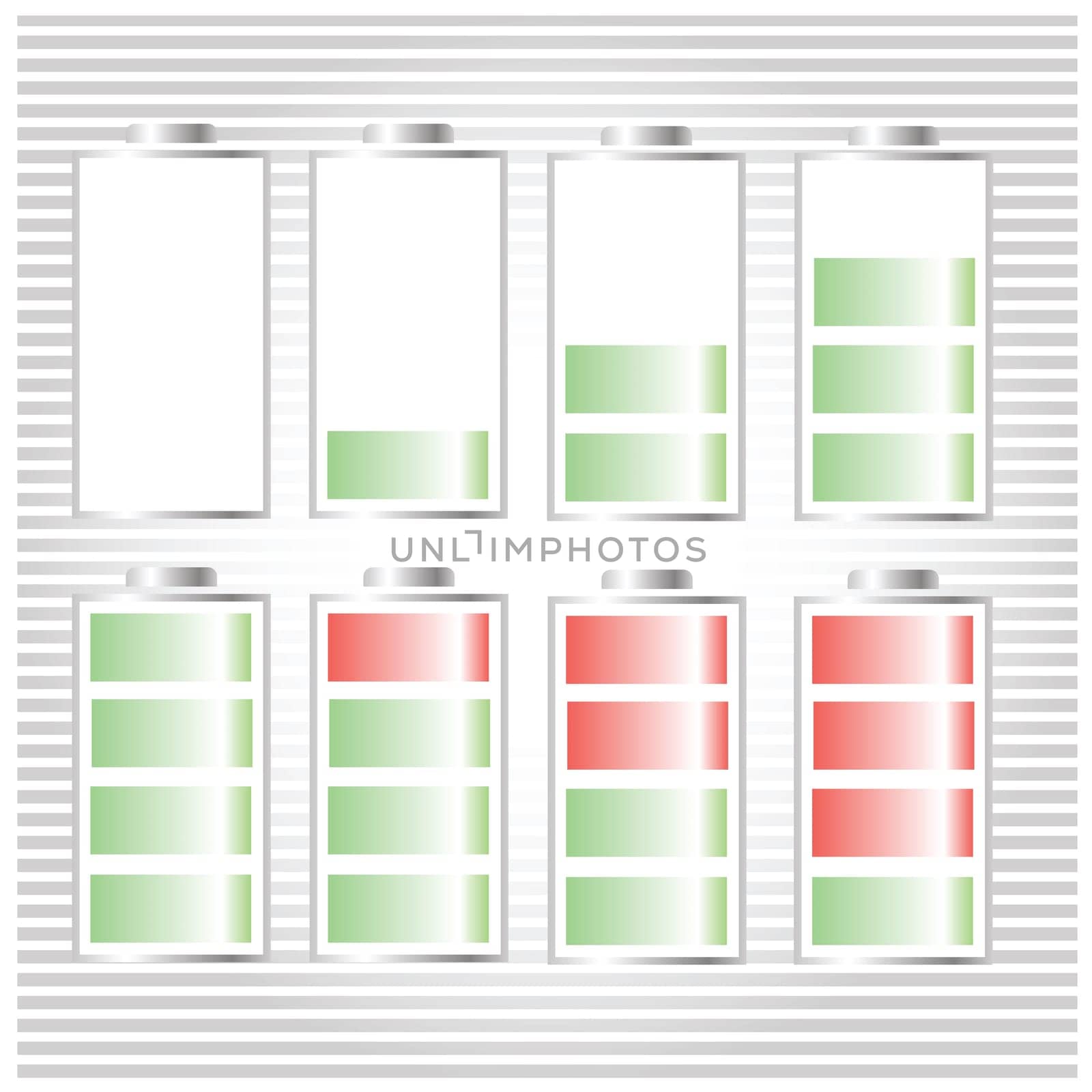 colorful illustration with Battery Icon  for your design