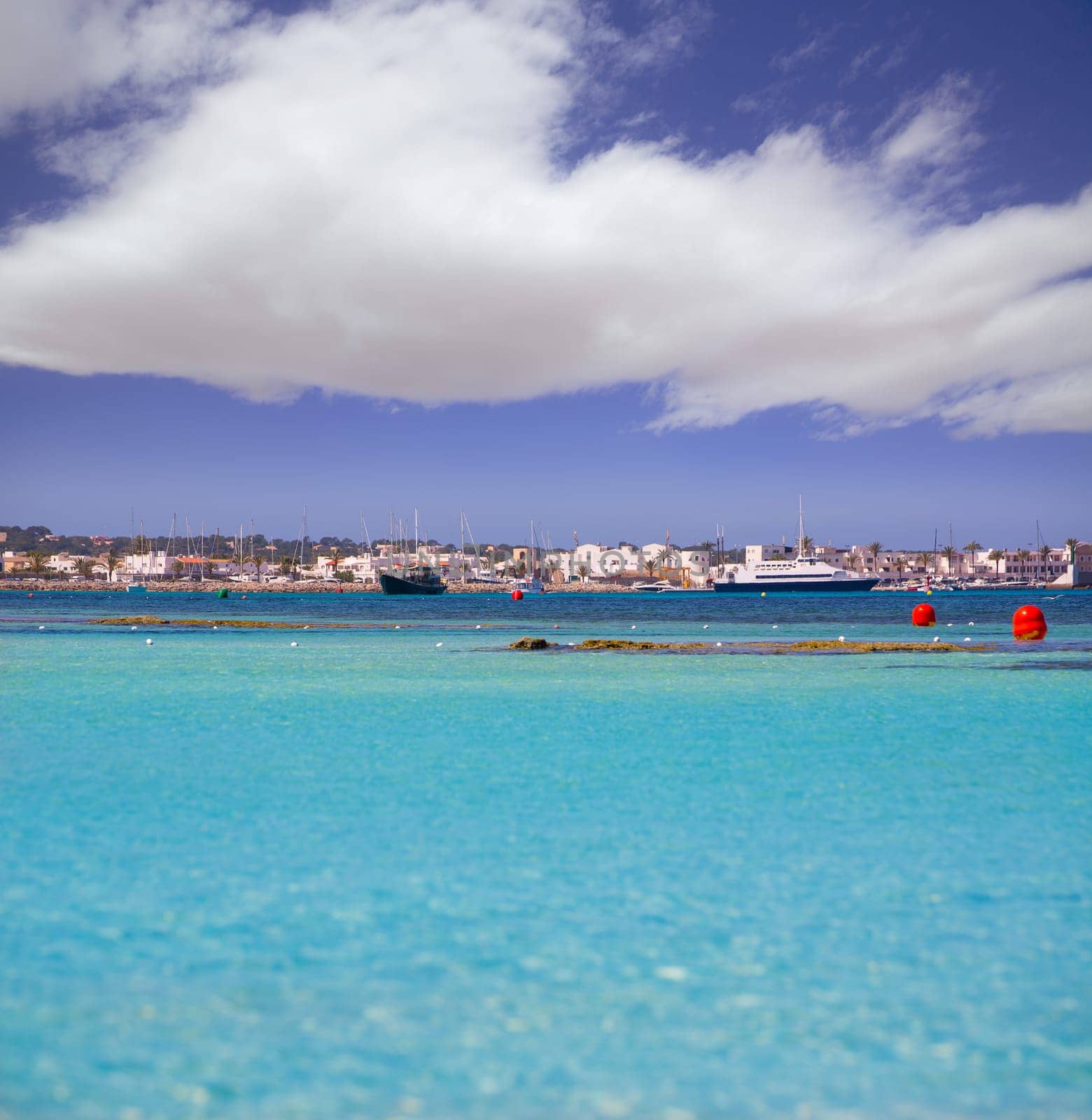 La Savina Sabina village and marina in Formentera Balearic Islands